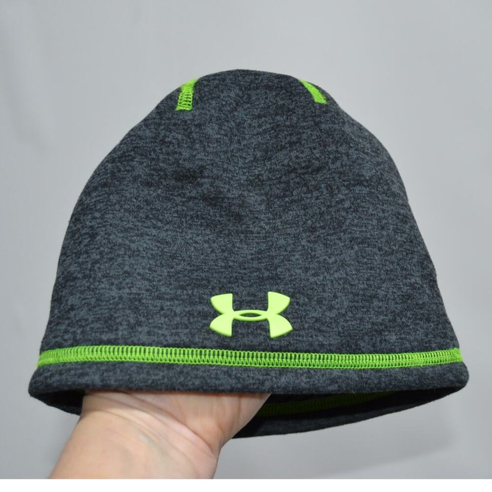 Under Armour Storm Gray & Green Youth Skull Cap